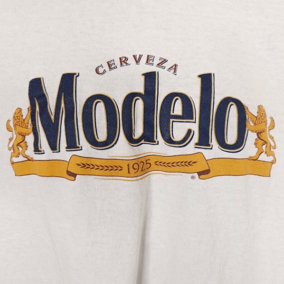 Delta Modelo Cerveza T Shirt Mens Size 2XL White Mexican Beer Size US XXL / EU 58 / 5 - 2 Thumbnail