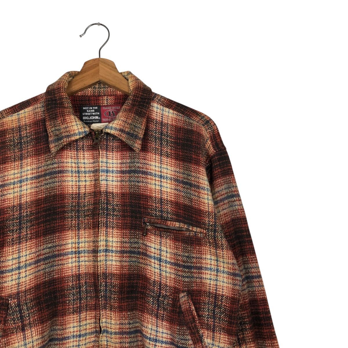 Japanese Brand 📌Hard Core Tough Wear Big John Zipper Worker Jacket Tartan Size US M / EU 48-50 / 2 - 7 Thumbnail