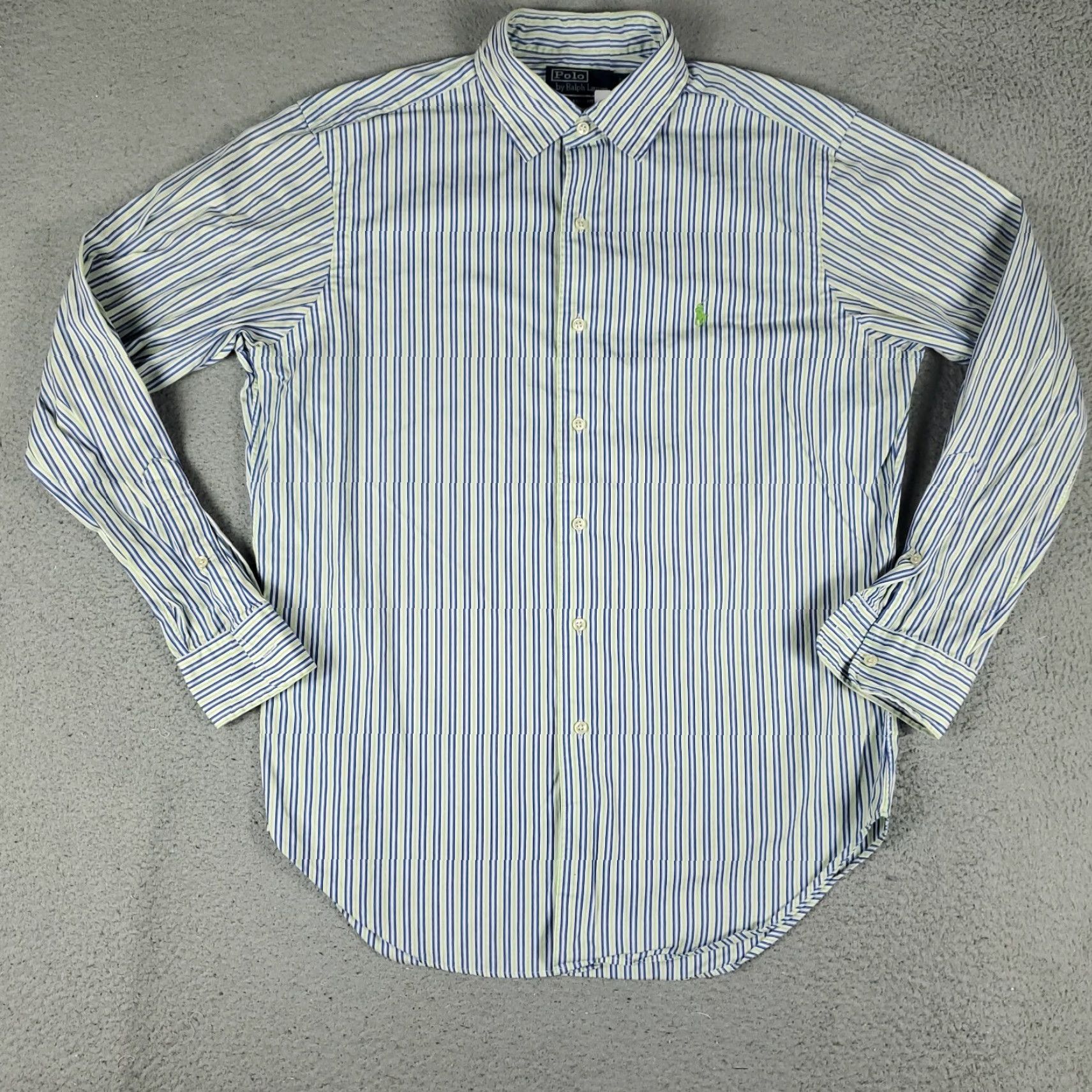Ralph Lauren Ralph Lauren Shirt Mens Medium Blue Striped Button-Up Long Sleeve Casual Size US M / EU 48-50 / 2 - 3 Thumbnail