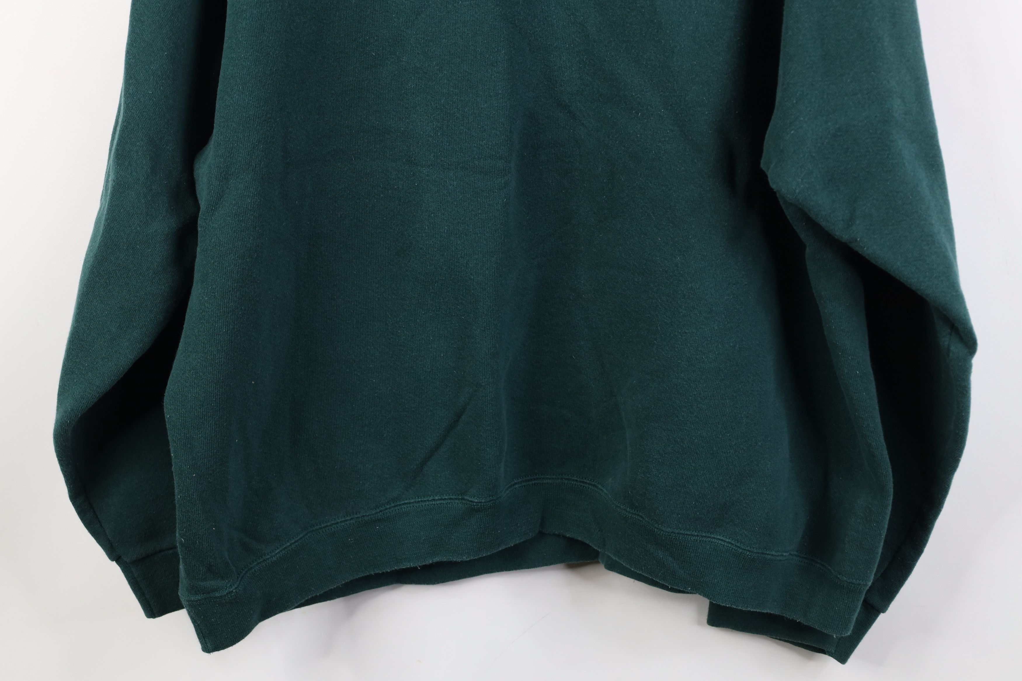 Vintage Vintage 90s Streetwear Blank Heavy Crewneck Sweatshirt Green Size US XL / EU 56 / 4 - 15 Thumbnail