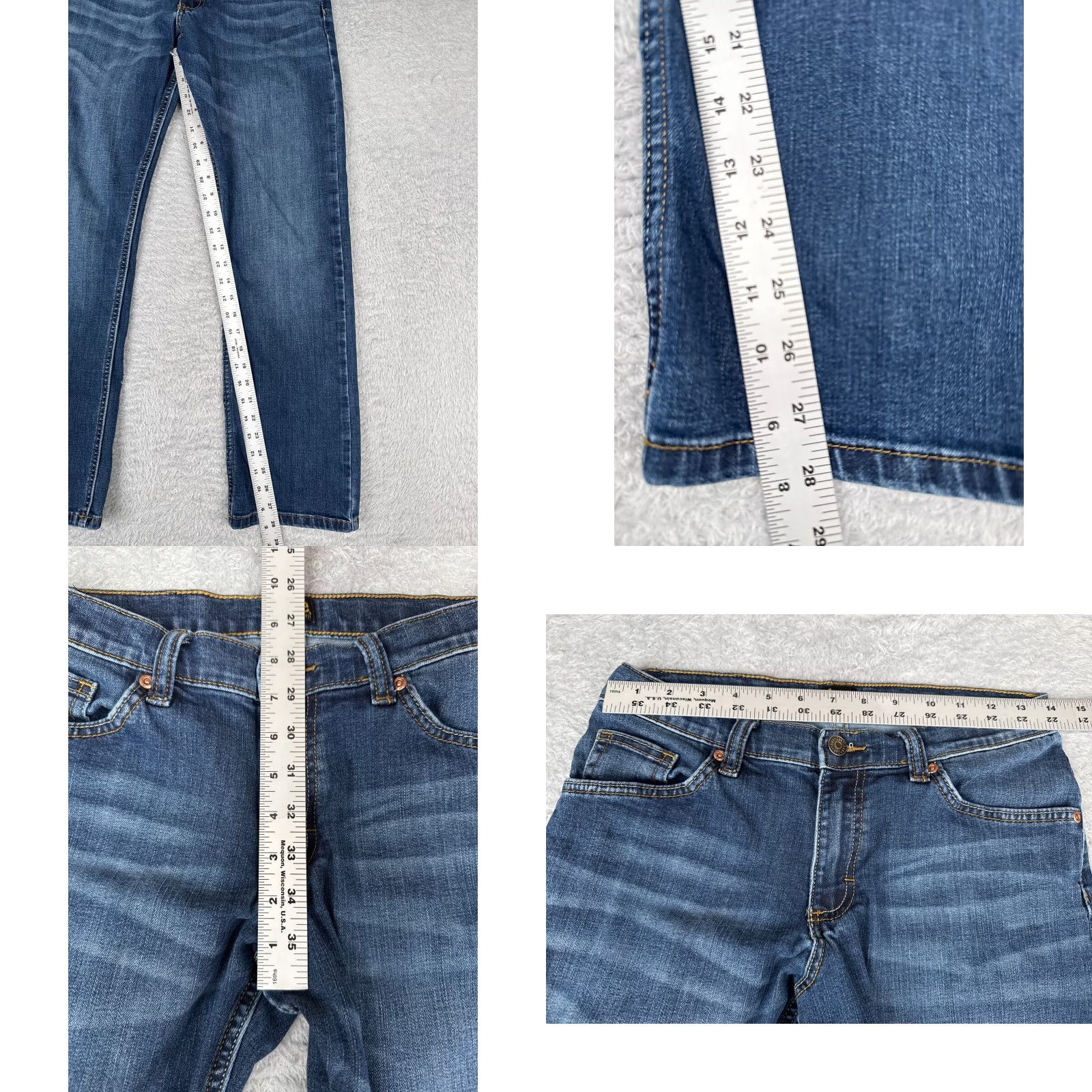 Lee Lee Jeans Womens Jeans 16 Blue Denim Straight Low Rise 28x28 Cotton Blend 5-Pocket Design Regular Vintage? No Size 38" / US 16 / IT 52 - 8 Thumbnail