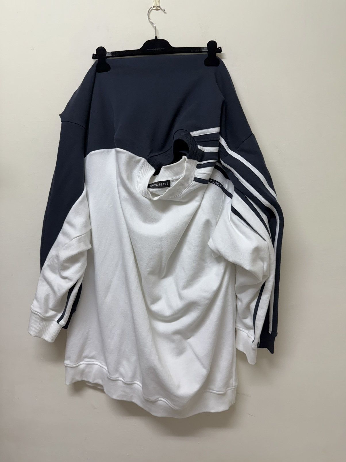 Y/Project Y/Project White and Navy Double Layer Sweatshirt Size US M / EU 48-50 / 2 - 9 Thumbnail