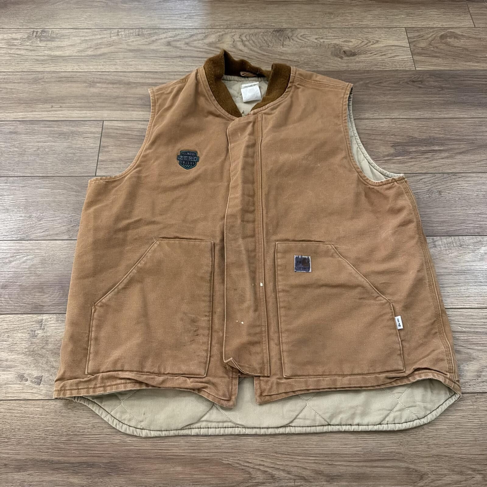 Carhartt Vintage Carhartt FR Quilted Vest Distressed Work Wear XL Size US XL / EU 56 / 4 - 1 Thumbnail