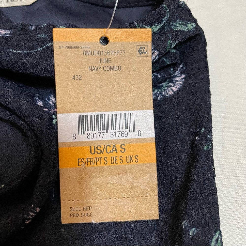 Other NWT New $118 RACHEL Rachel Roy Navy Floral Ruffle Tiered Dr Size S / US 4 / IT 40 - 7 Thumbnail