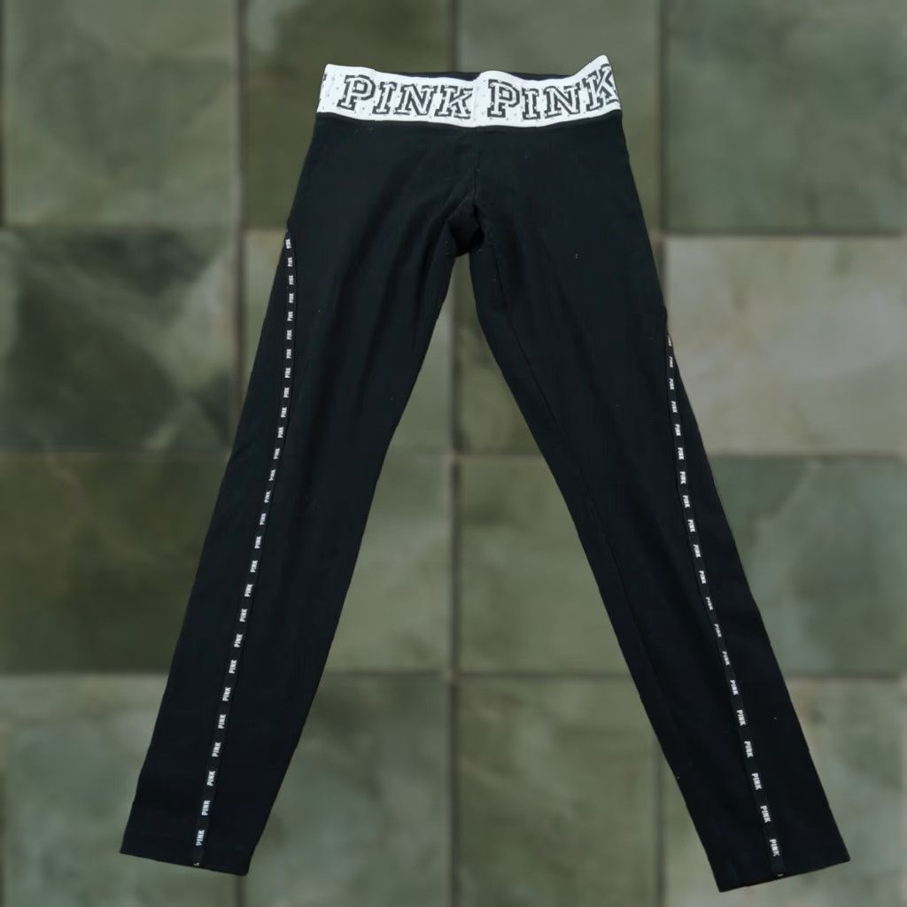 Pinko Pink Leggings Womens Medium Black Running Yoga Stretch Size 32" / US 10 / IT 46 - 1 Thumbnail