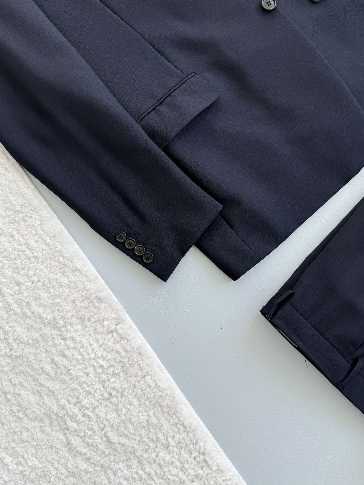 Dior × Hedi Slimane Dior Homme Navy Suit Navigate Hedi Slimane Size 44R - 6 Thumbnail