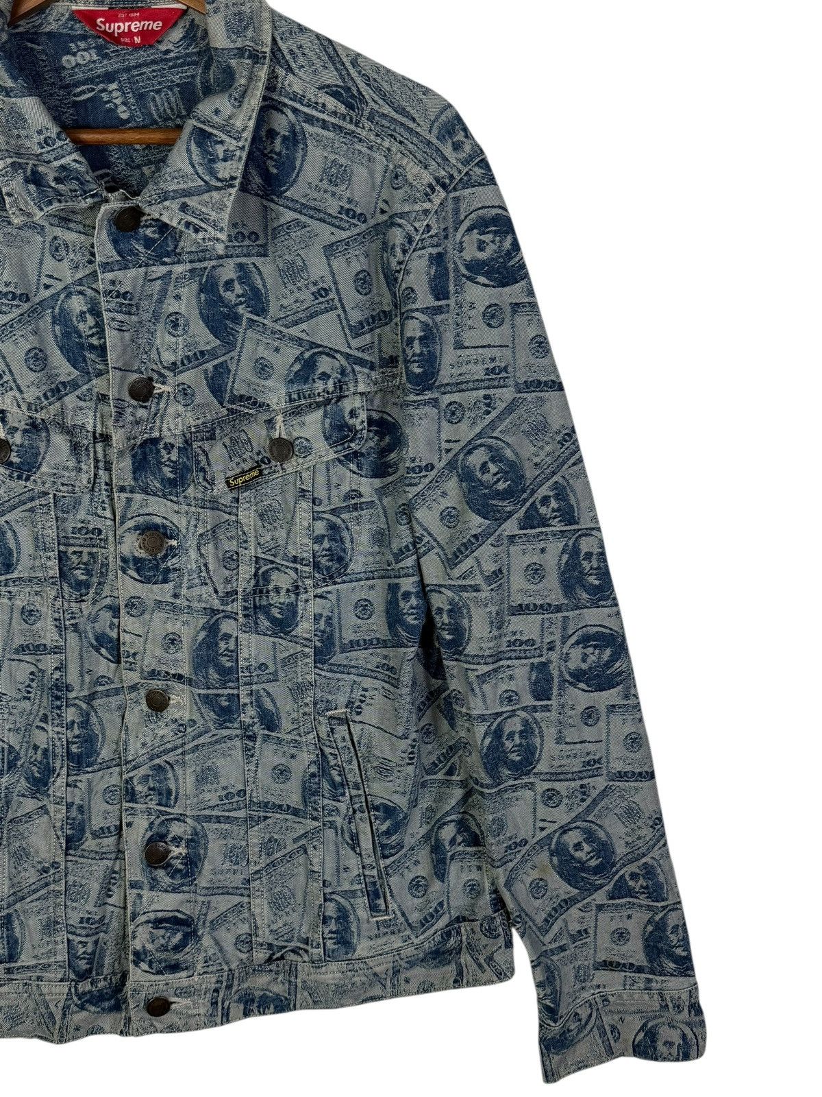 Supreme Supreme Dollar Bills Print Denim Jacket Size US M / EU 48-50 / 2 - 5 Thumbnail