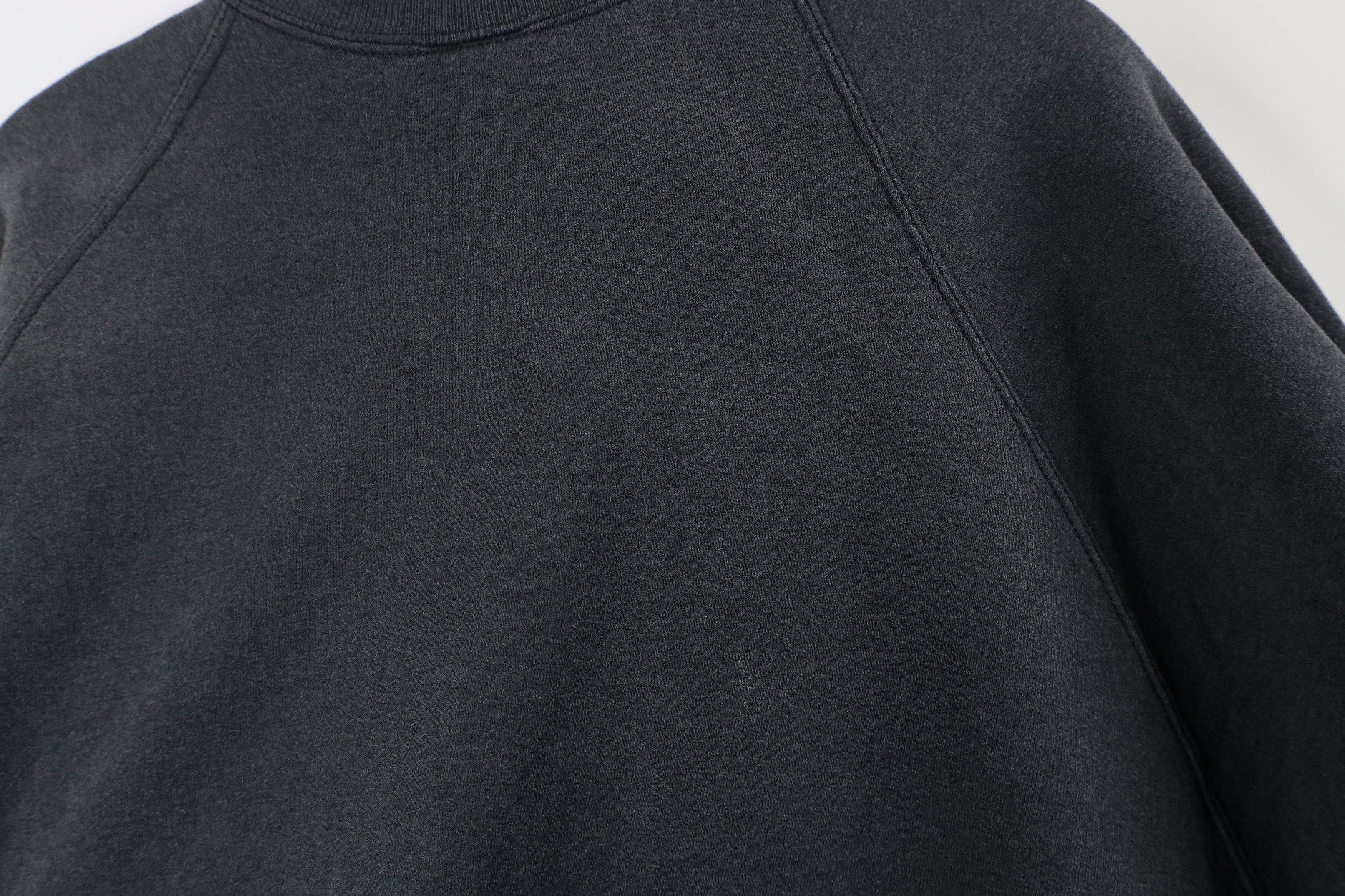 Vintage Vintage 90s Streetwear Faded Blank Crewneck Sweatshirt Black Size XXL / US 16-18 / IT 52-54 - 10 Thumbnail