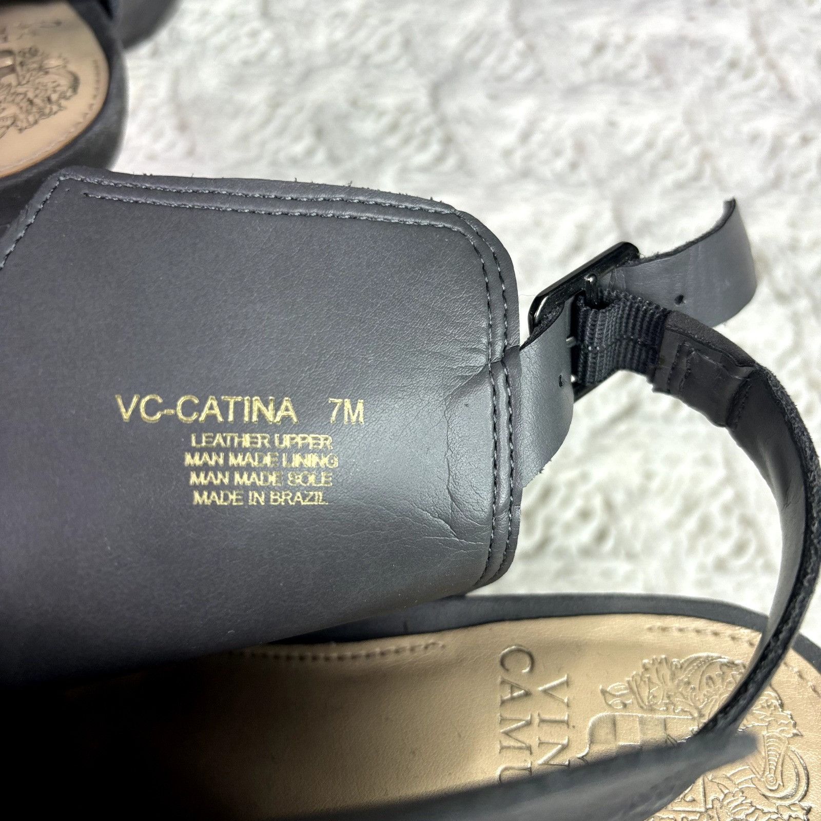 Vince Camuto Vince Camuto Catina Gray Suede Peep Toe Stiletto Heel Slingb Size US 7 / IT 37 - 7 Thumbnail