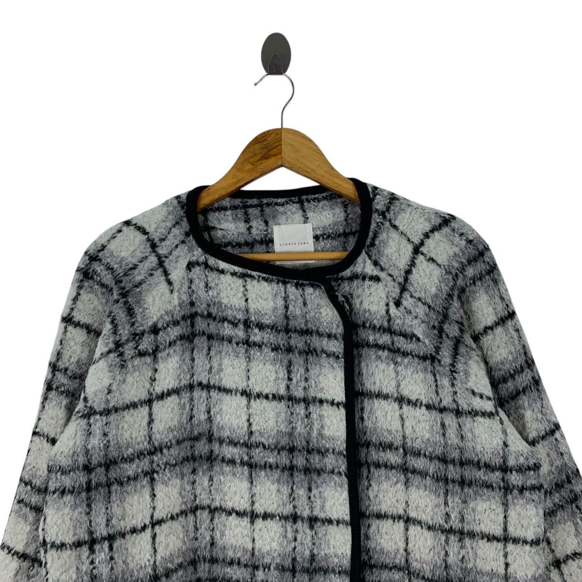 Japanese Brand × LOWRYS FARM LOWRYS FARM Japanese Brand Checkered Wool Long Coat Jacket Size M / US 6-8 / IT 42-44 - 4 Thumbnail