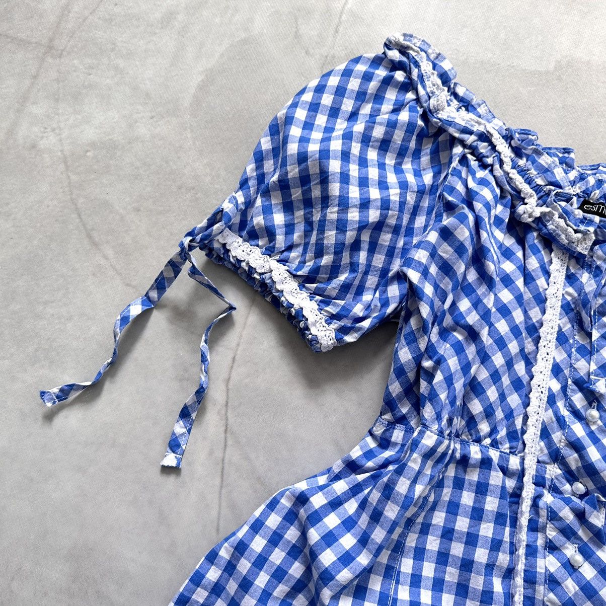 Hysteric Glamour Cute Office Siren Sarah Pacini Vibe Checkered Shirt Y2K Size S / US 4 / IT 40 - 3 Thumbnail