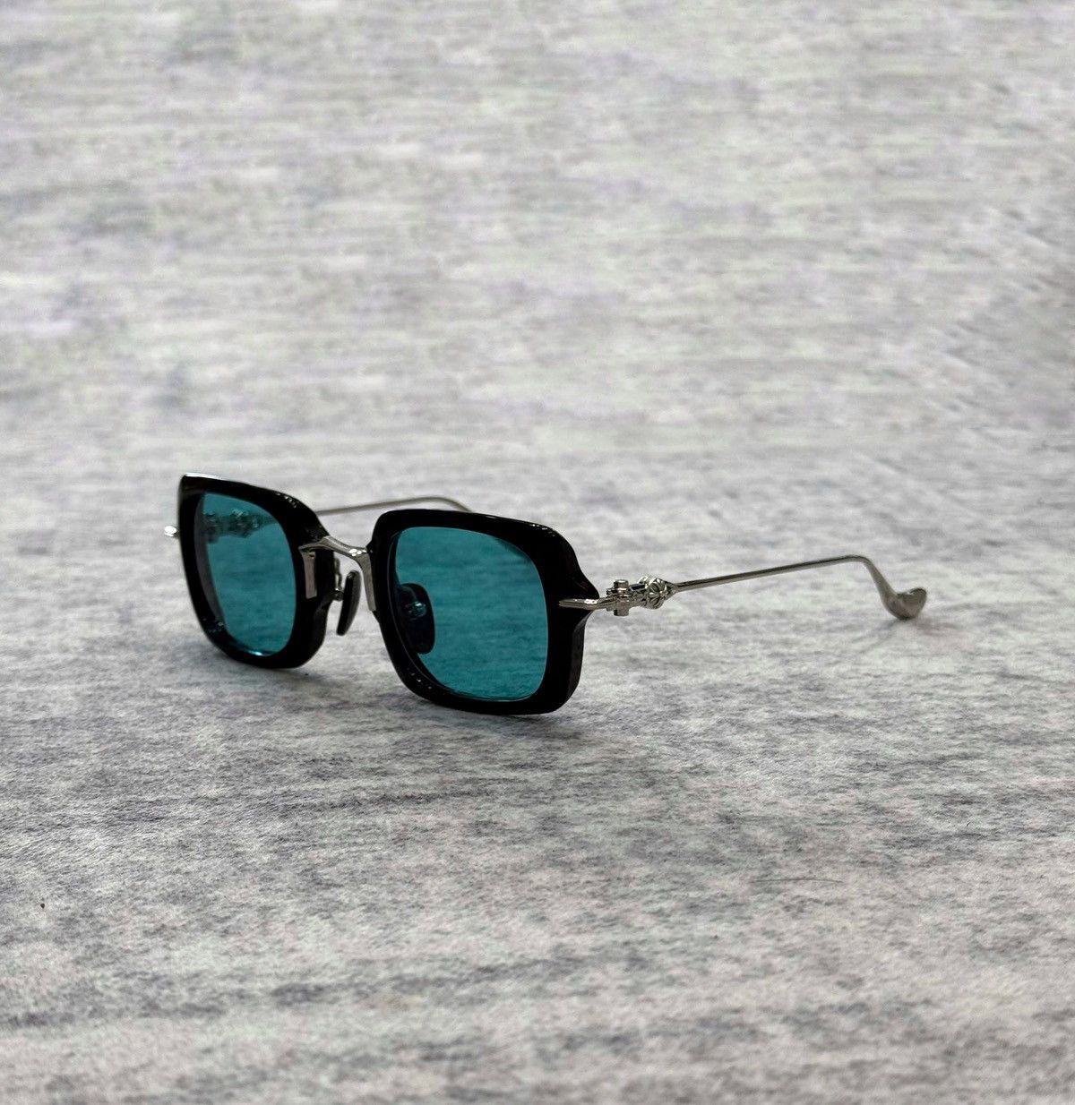 Chrome Hearts CHROME HEARTS KIMOCHEE Black/Shiny Silver Aquamarine