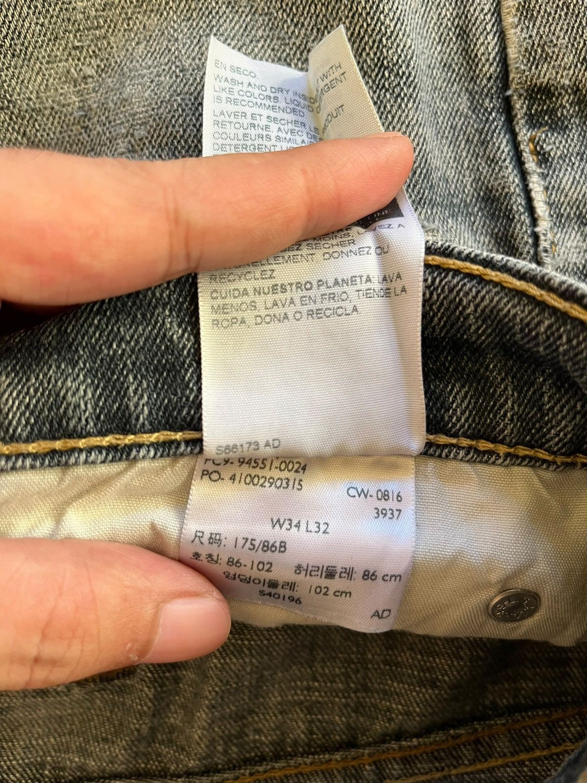 Levi's Vintage Levis Signature Ripped Distressed Loose Jeans 34x31 Size US 34 / EU 50 - 11 Thumbnail