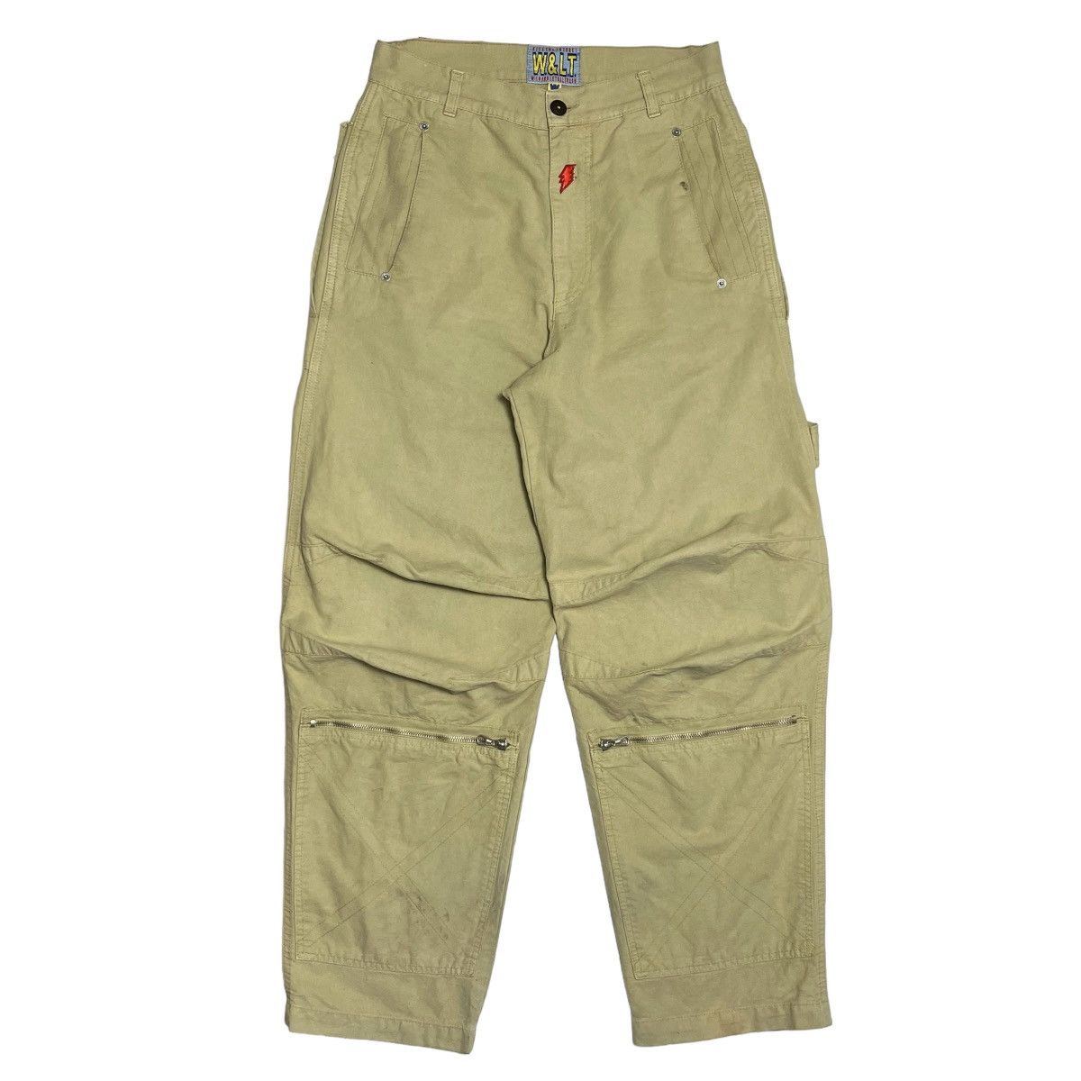 image of W Lt Walter Van Beirendonck 90's W&lt Walter Van Beirendonck Tatical Multi-Pocket Pants in Tan (Siz