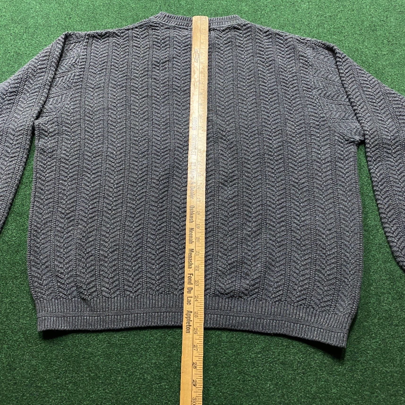 Bill Blass VINTAGE Bill Blass Sweatshirt Mens L Gray Cotton Knit Ribbed Crew Neck Graphic Print USA MADE Size US L / EU 52-54 / 3 - 7 Thumbnail