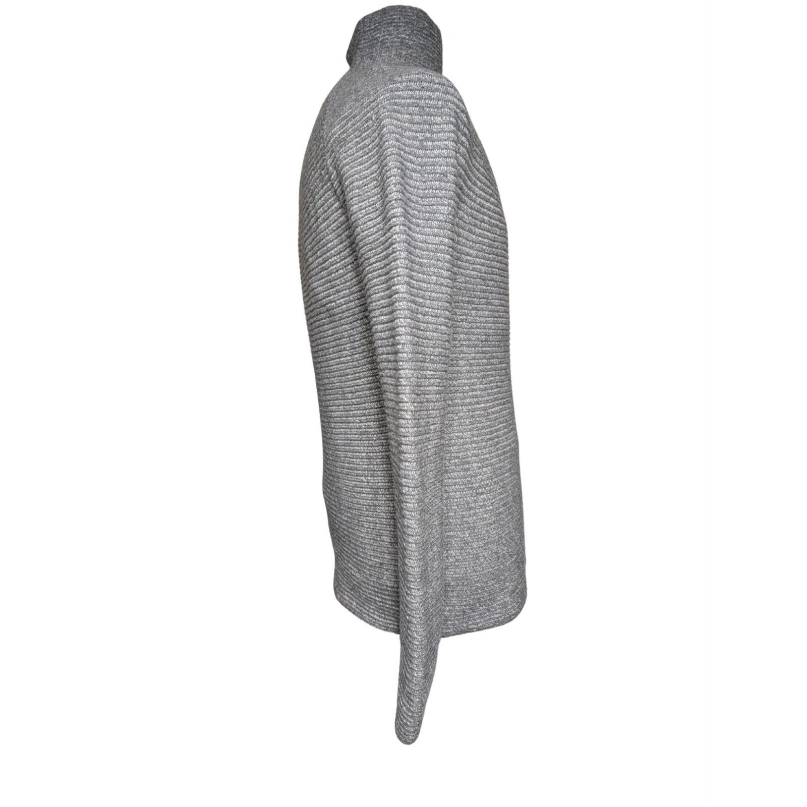 Donna Karan Donna Karan Women's 100% Wool Gray Turtleneck Sweater USED Size L / US 10 / IT 46 - 4 Thumbnail