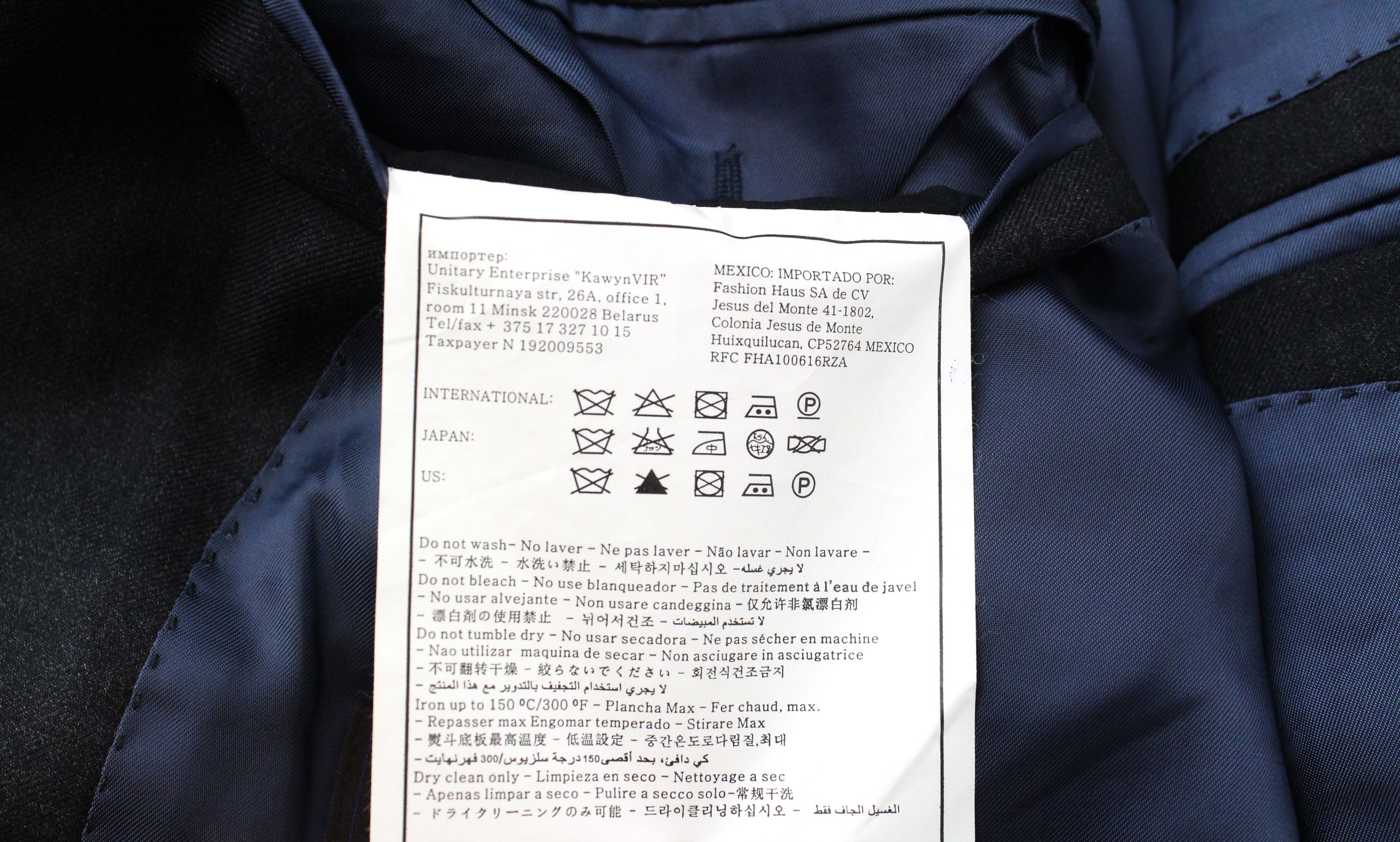 Suitsupply LAZIO UK50R Wool Super 110's Navy Blazer 59913 Size 50R - 6 Thumbnail