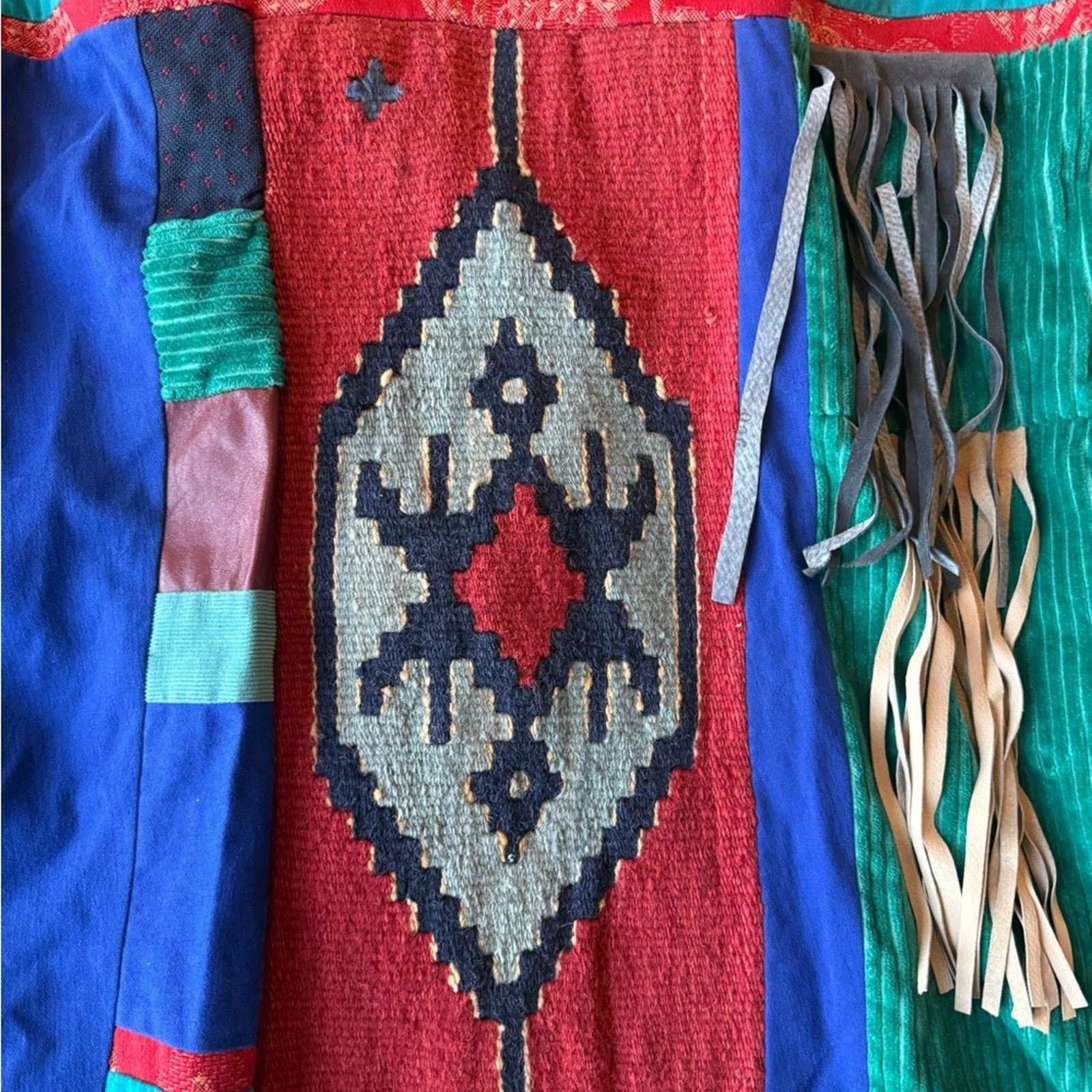 Other Vintage Santa Fe recreations Patchwork Jkt with Fringe Size M / US 6-8 / IT 42-44 - 9 Thumbnail