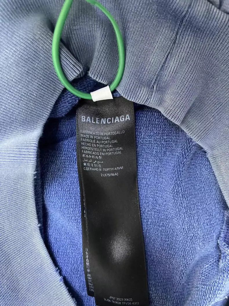 Balenciaga Balenciaga Smog blue mud dyeing and washing to make old sw Size US M / EU 48-50 / 2 - 6 Thumbnail