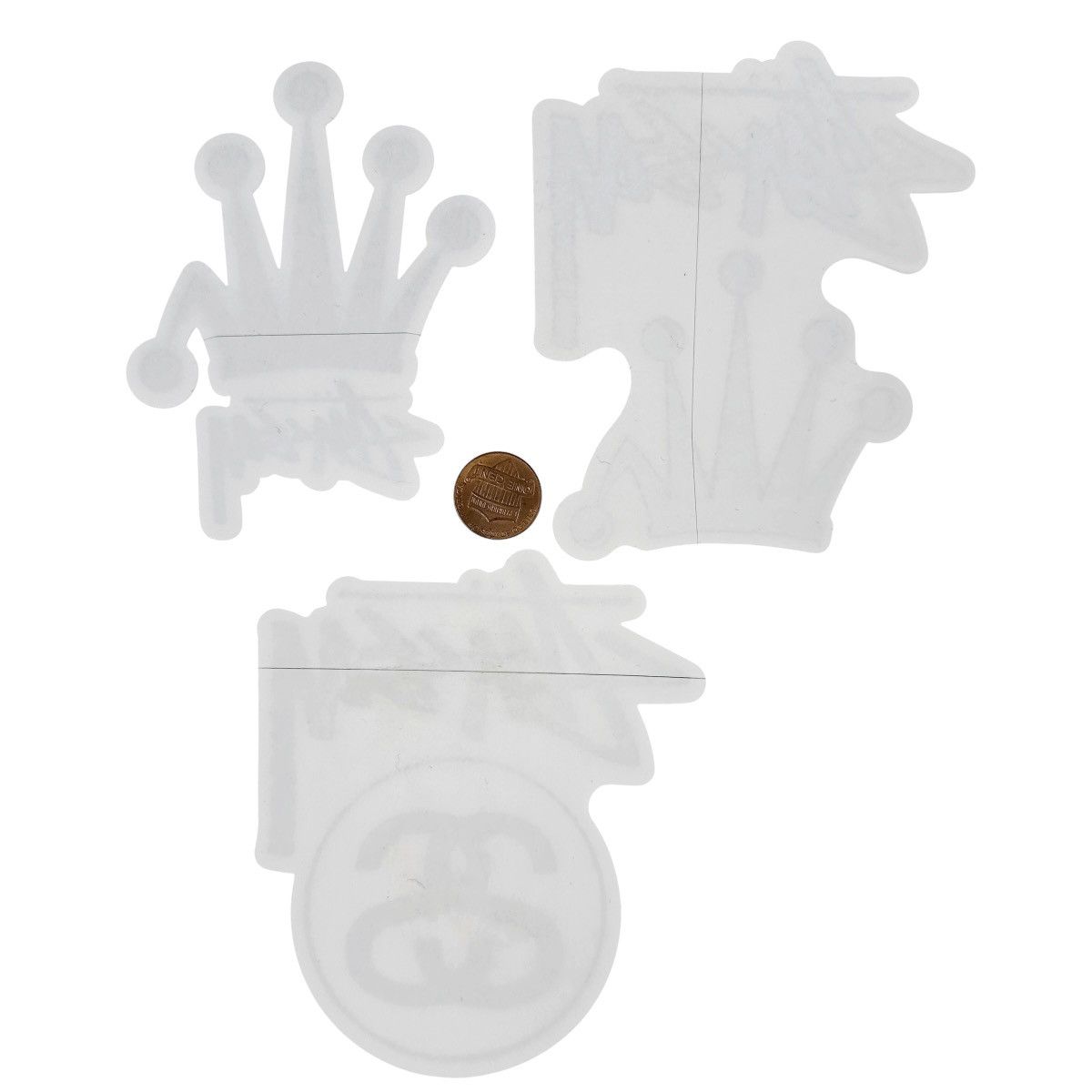 Stussy Stussy Sticker Skateboard Surf Pack Of 3 Clear Decal Size ONE SIZE - 2 Thumbnail
