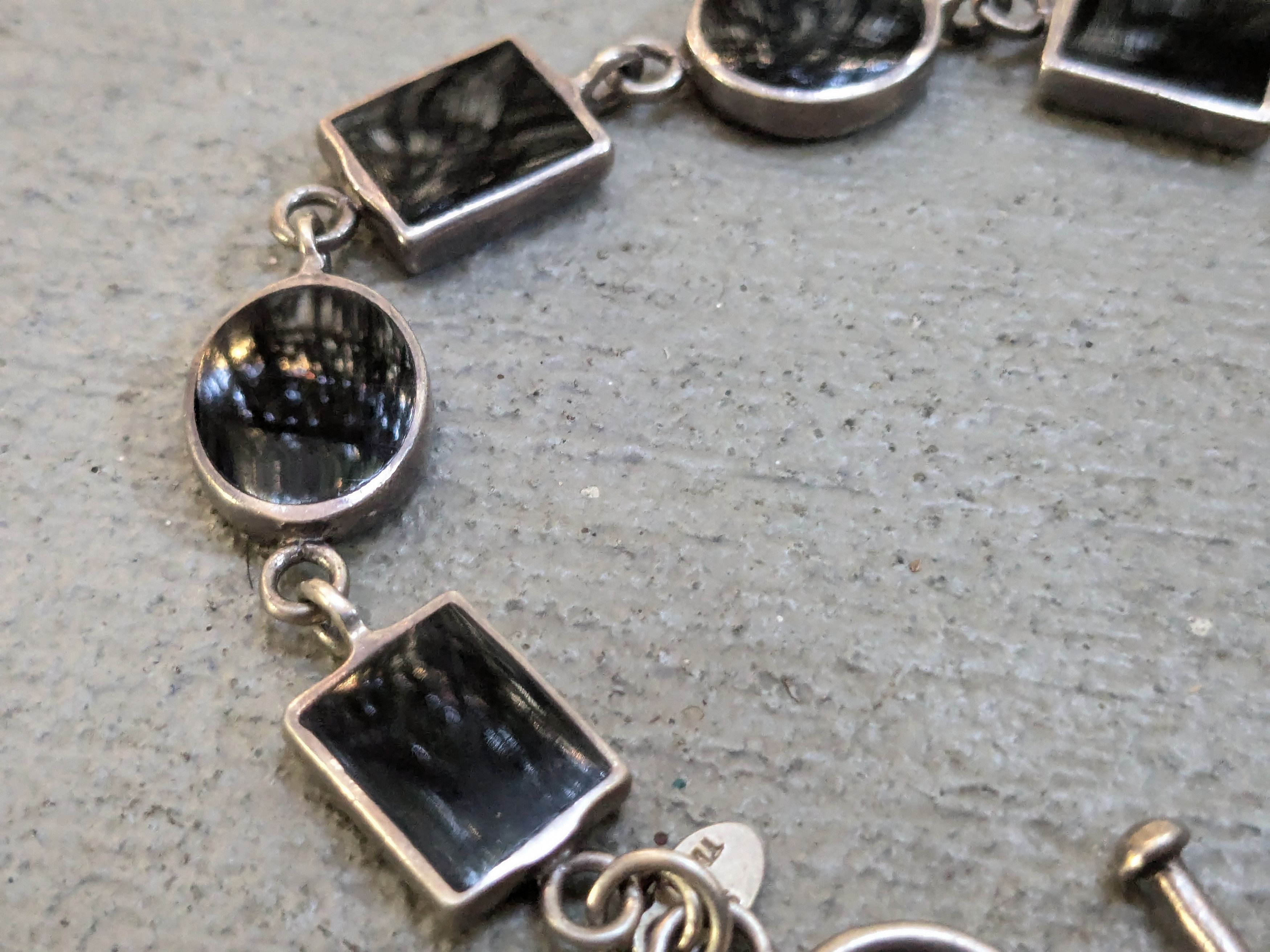 Jewelry Sterling Silver Bracelet Oval Link Chain 7.5" Modern Size ONE SIZE - 4 Thumbnail
