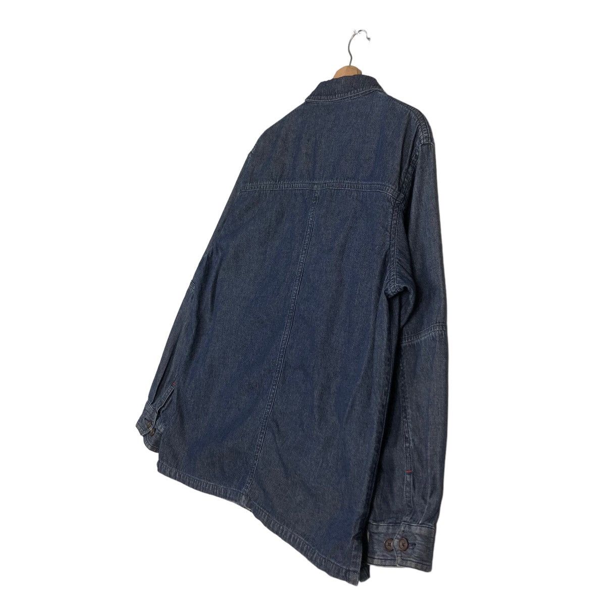Japanese Brand 🔥Vintage Denim Chore Jacket Zipper Crocodile Japan Made Size US L / EU 52-54 / 3 - 10 Thumbnail