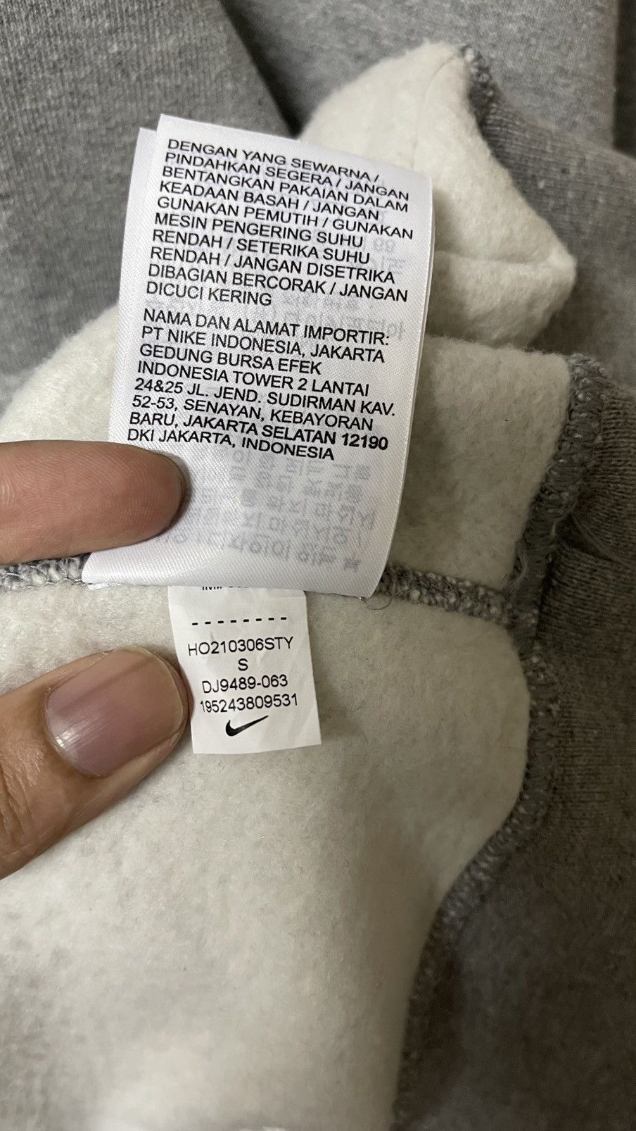 Nike × Stussy Nike x Stussy NRG Grey Hoodie Size US S / EU 44-46 / 1 - 7 Thumbnail