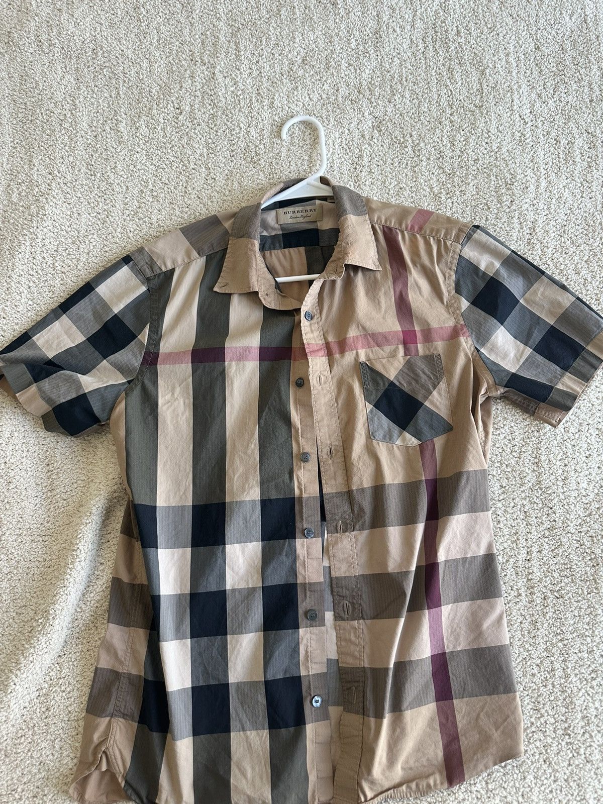 Burberry Burberry Plaid Short Sleeve Button Up Size US M / EU 48-50 / 2 - 2 Thumbnail