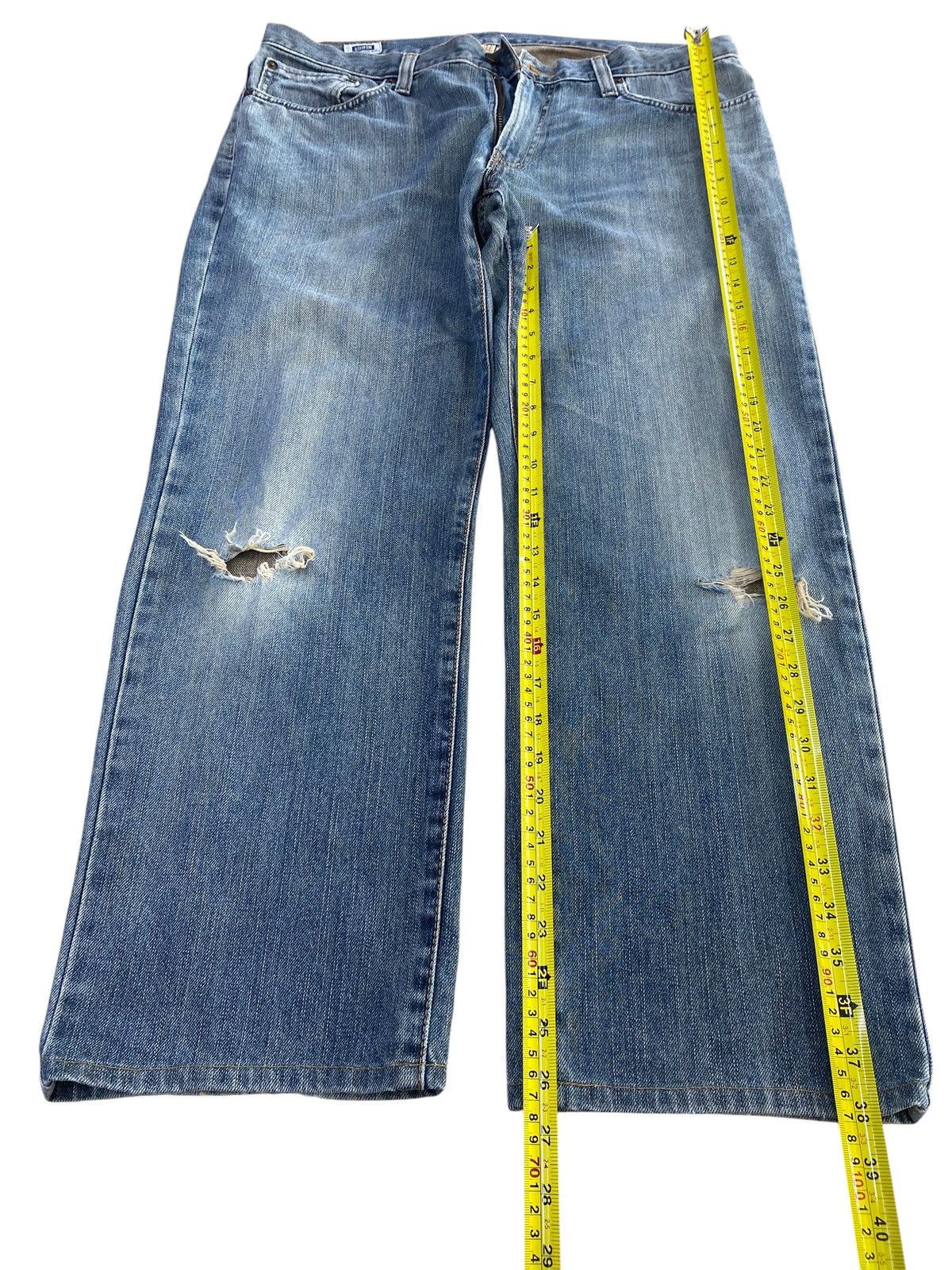 Edwin Vintage Edwin 403 Faded Wash Ripped Style Loose Jeans Size US 36 / EU 52 - 7 Thumbnail