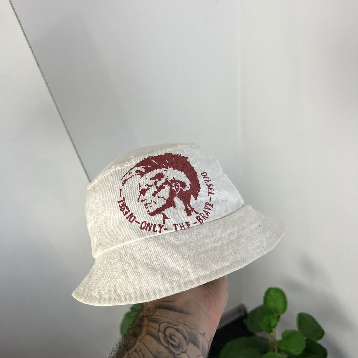 Diesel Vintage Y2K Diesel Big Logo Bucket Hat Streetwear Style Size ONE SIZE - 1 Thumbnail