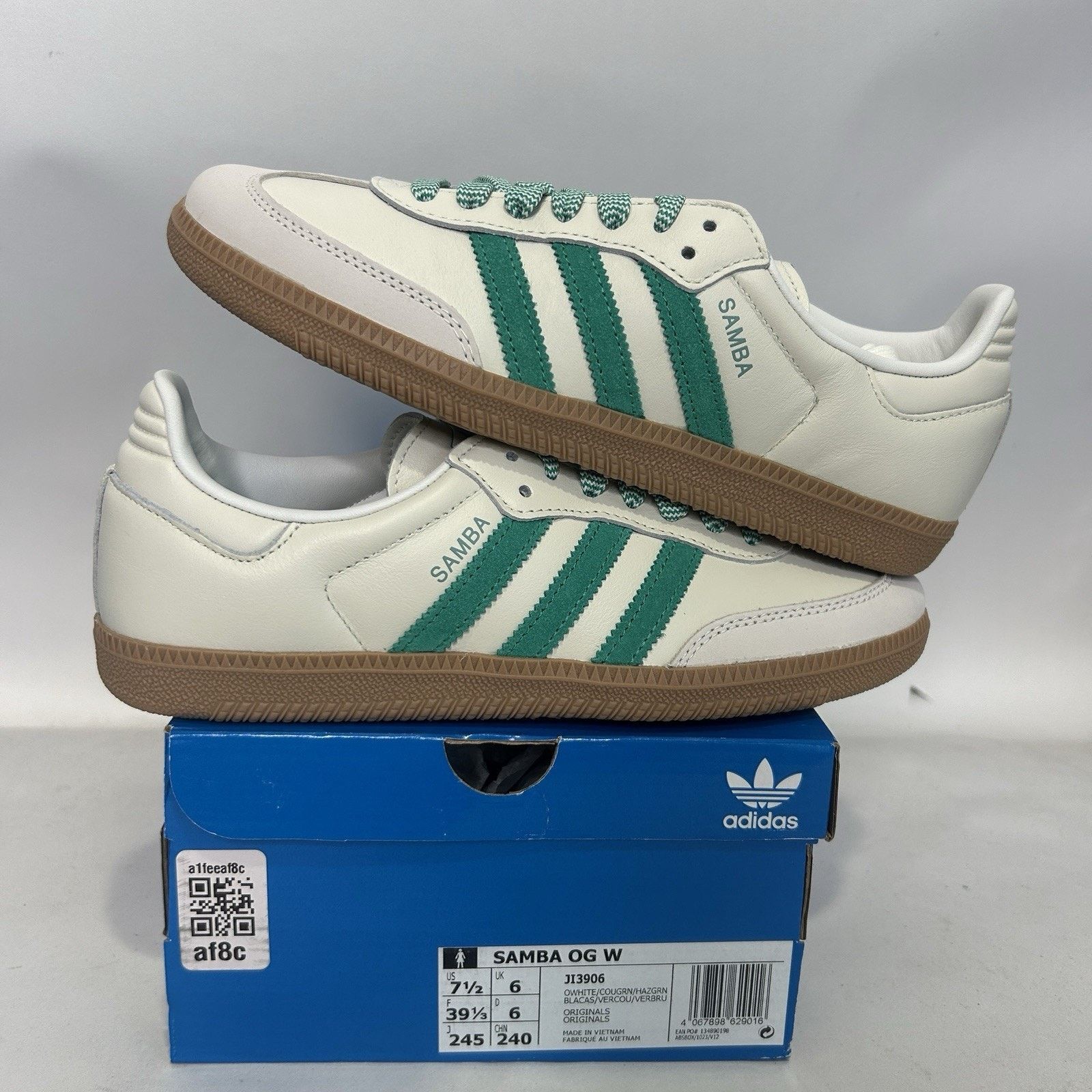Adidas adidas Samba WMNS “Off-White Hazy Green” Size US 7.5 / IT 37.5 - 1 Thumbnail