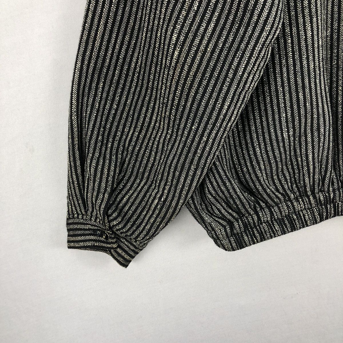 Japanese Brand Vintage 90’s Japanese Brand Stripes Zipper Jacket Size US L / EU 52-54 / 3 - 17 Thumbnail