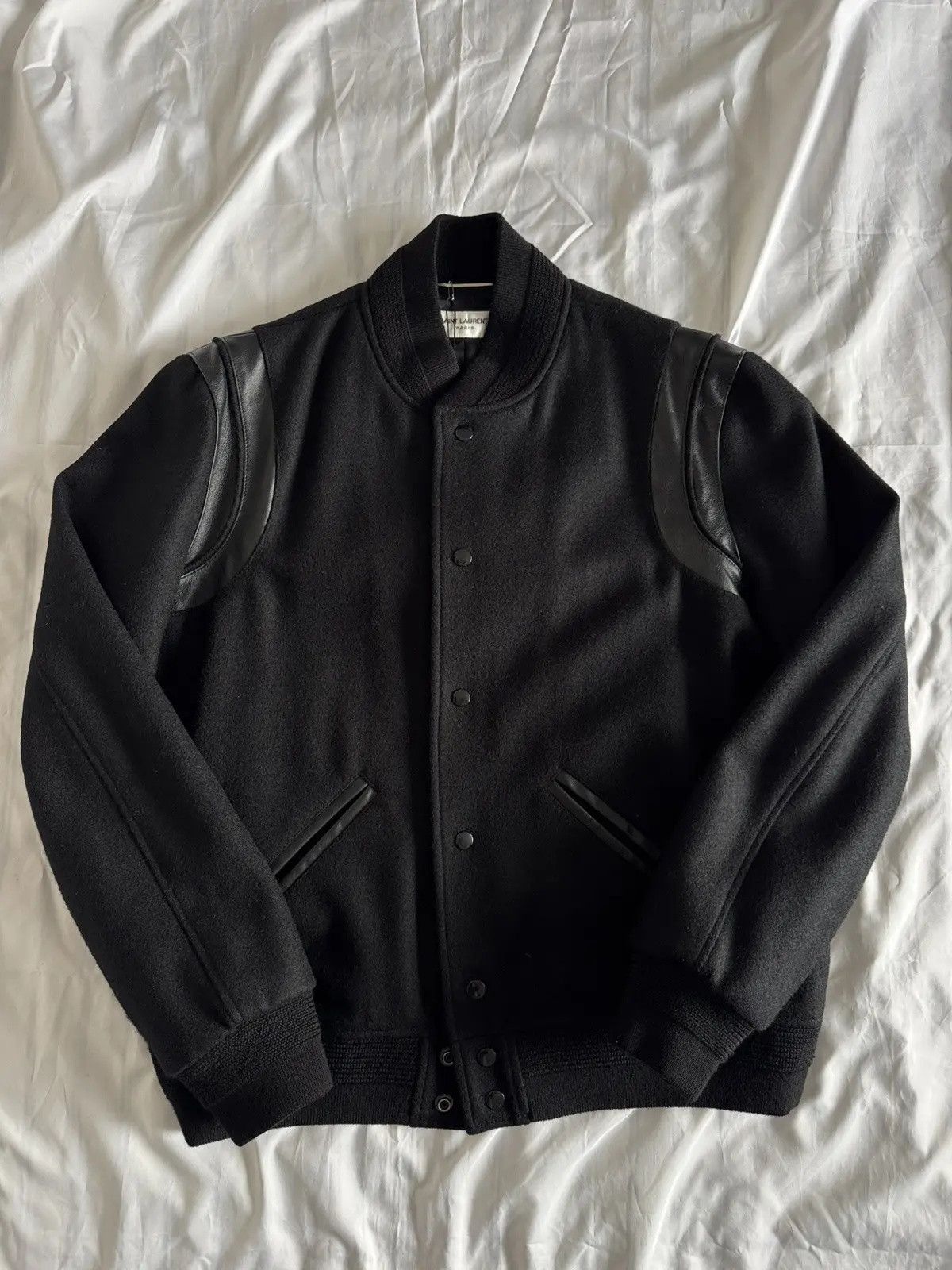 Saint Laurent Paris Saint laurent Teddy varsity jacket Size US L / EU 52-54 / 3 - 1 Thumbnail