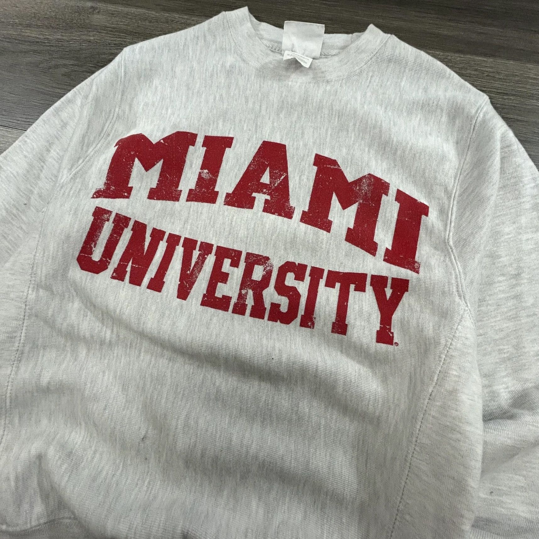 Champion VINTAGE Champion Reverse Weave Sweatshirt Mens XS Crewneck Pullover Miami University Gray Graphic Print University 90s Size US XS / EU 42 / 0 - 3 Thumbnail