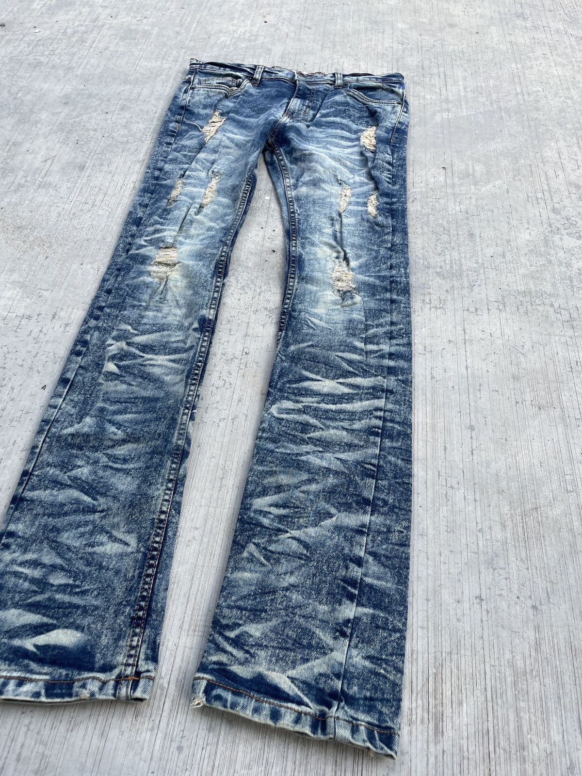 Japanese Brand 2000s japanese evolution distressed crazy wash Size US 30 / EU 46 - 4 Thumbnail