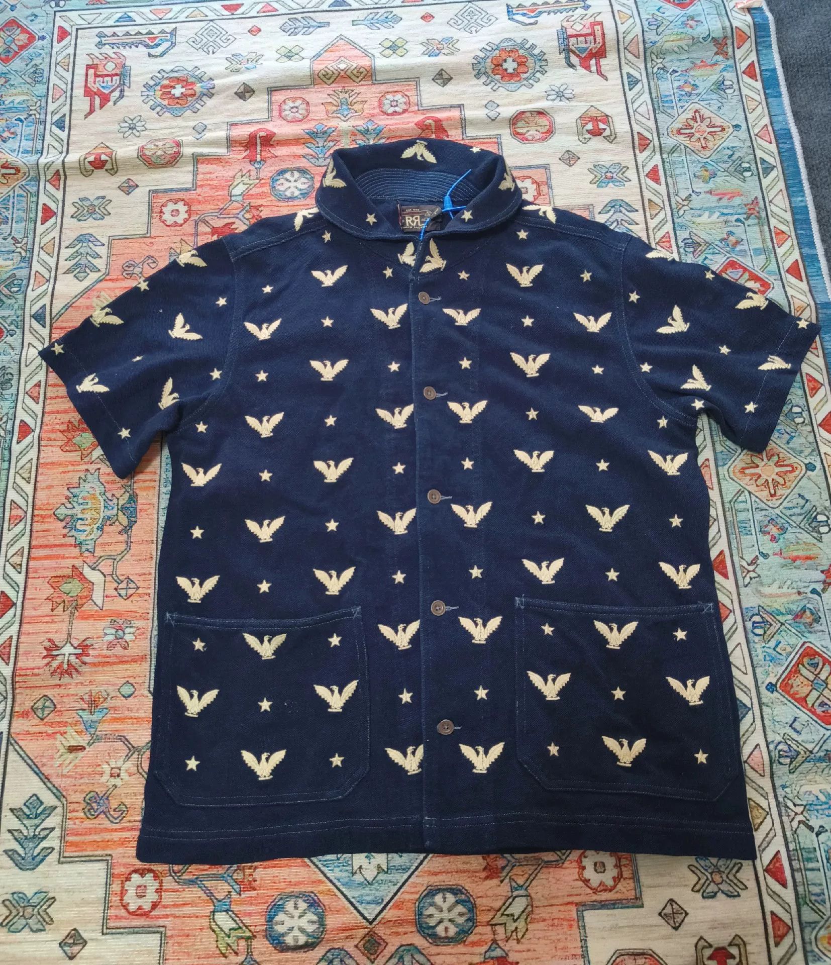 RRL Ralph Lauren RRL Indigo Dyed Short Sleeve T-Shirt Size US M / EU 48-50 / 2 - 1 Thumbnail