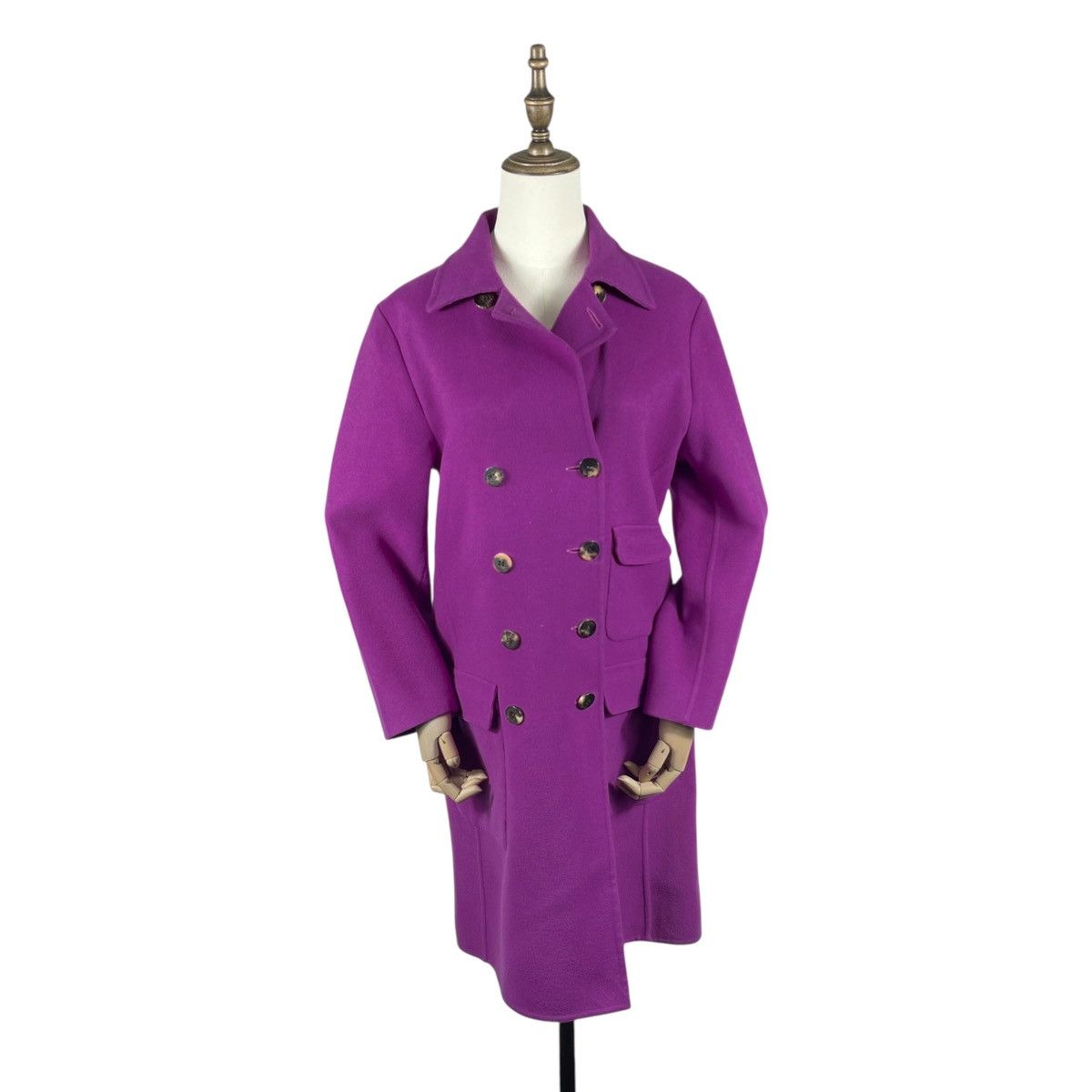 Salvatore Ferragamo Vintage Salvatore Ferragamo Purple Wool Coat Size XS / US 0-2 / IT 36-38 - 1 Thumbnail