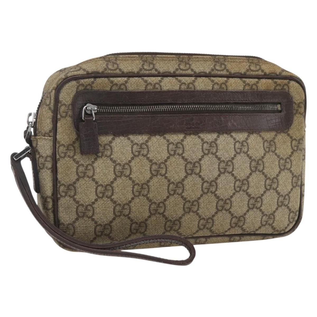 Gucci Gucci Wristlet Clutch GG Coated Canvas Size ONE SIZE - 1 Thumbnail