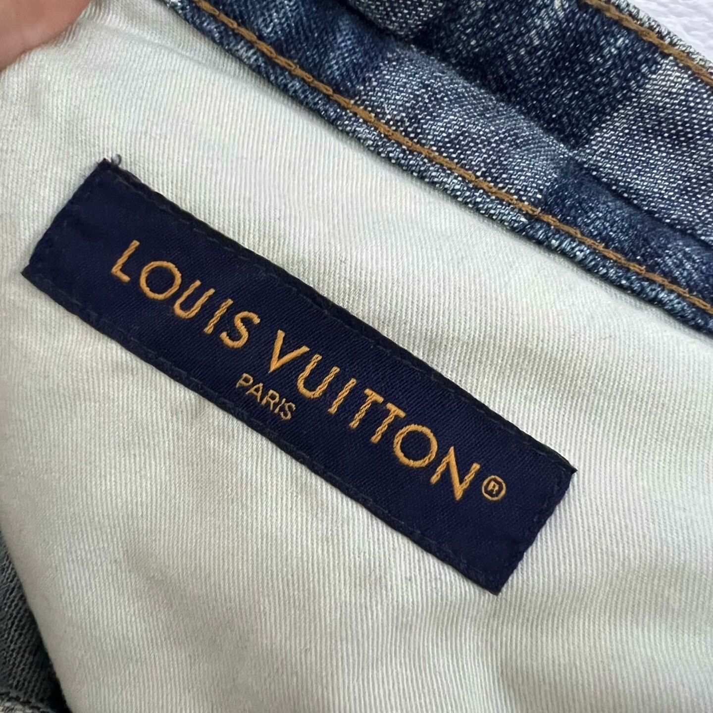 Louis Vuitton Louis Vuitton Pharrell Mosaic Denim Straight Pants Size US 33 - 3 Thumbnail