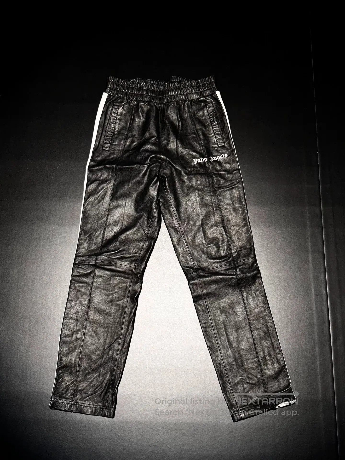 Palm Angels Palm Angles Leather Striped Trousers. Size US 38 / EU 54 - 1 Thumbnail