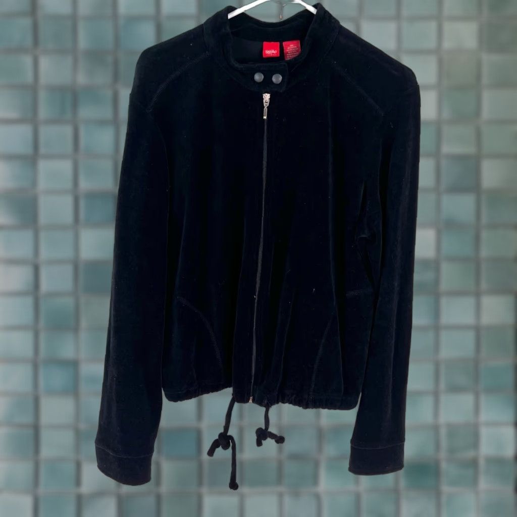 Mossimo VINTAGE Mossimo Velvet Fleece Zip Sweatshirt Jacket Juniors 2XL Black Mossimo Velvet Fleece Zip Sweatshirt Jacket 90s Mens Womens Boys Girls Size XXL / US 16-18 / IT 52-54 - 1 Thumbnail