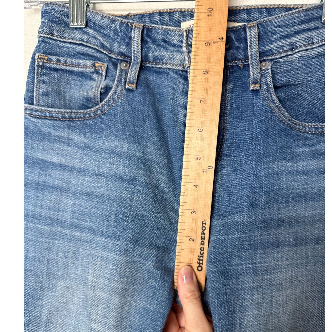 Levi's Levis Medium Wash 721 HighRise Distress Knee Skinny Jean 25 Size 25" / US 0 / IT 36 - 10 Thumbnail