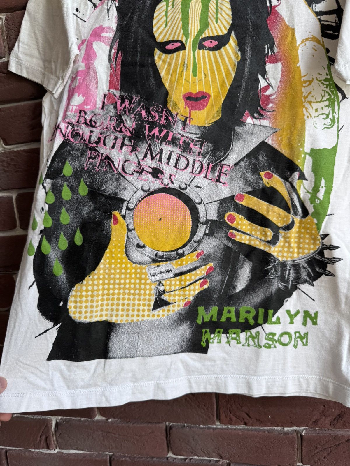 Band Tees Rare Vintage 00s Marilyn Manson Tour Metal Band Tee White M Size US M / EU 48-50 / 2 - 4 Thumbnail