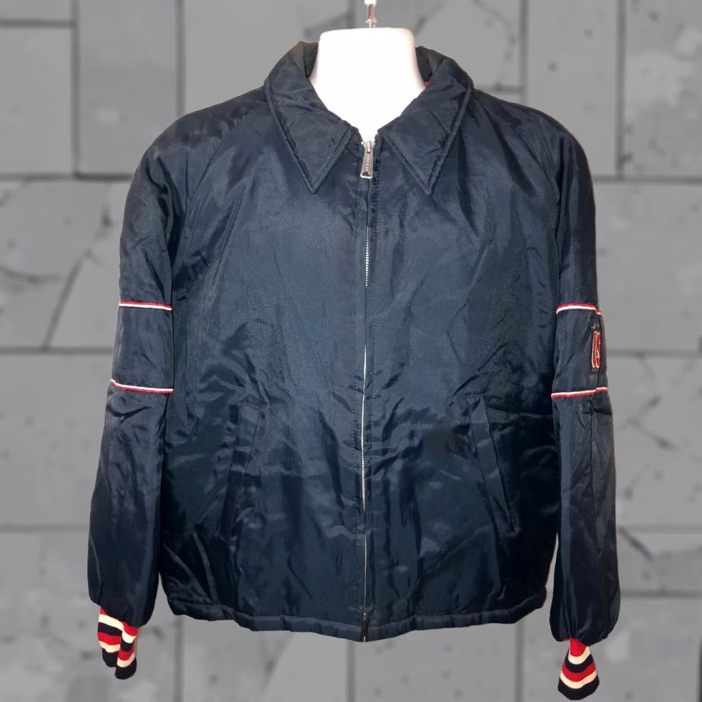 Vintage WeatherCaster USA Jacket Quilted Full Zip L Men Navy Blue WeatherCaster USA Mens Navy Blue Quilted Full Zip Jacket Size L Size US L / EU 52-54 / 3 - 1 Thumbnail