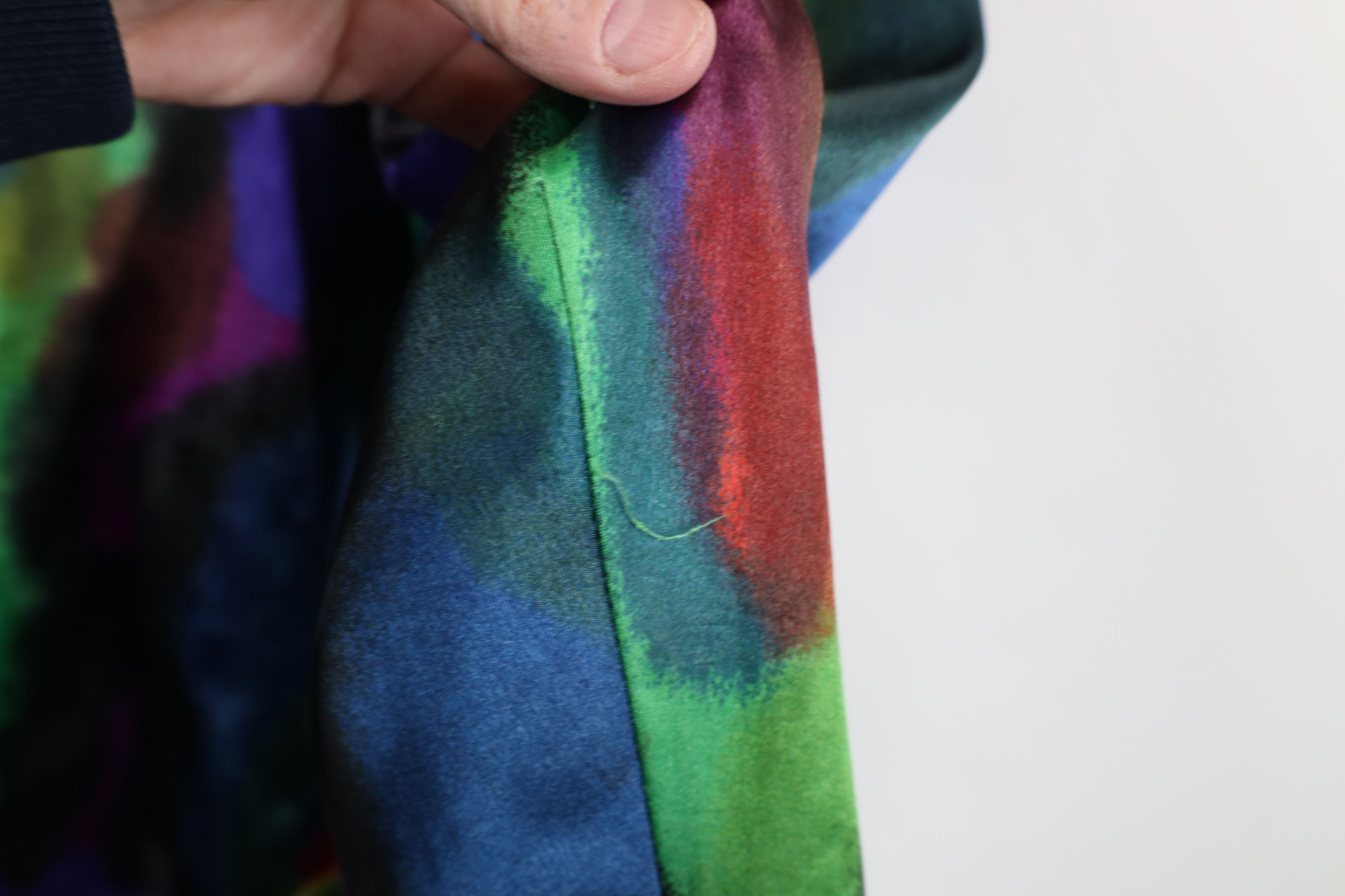 Vintage Vintage 90s Streetwear Silky Rainbow Full Zip Bomber Jacket Size XXL / US 16-18 / IT 52-54 - 12 Thumbnail