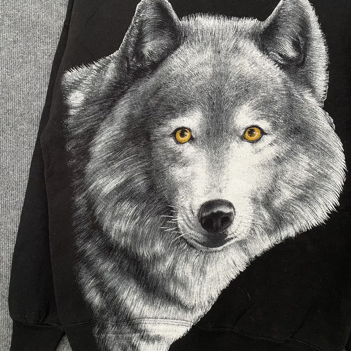 Habitat × Vintage Vintage 1990s Wolf Overprint Crewneck Sweatshirt Size US M / EU 48-50 / 2 - 2 Thumbnail