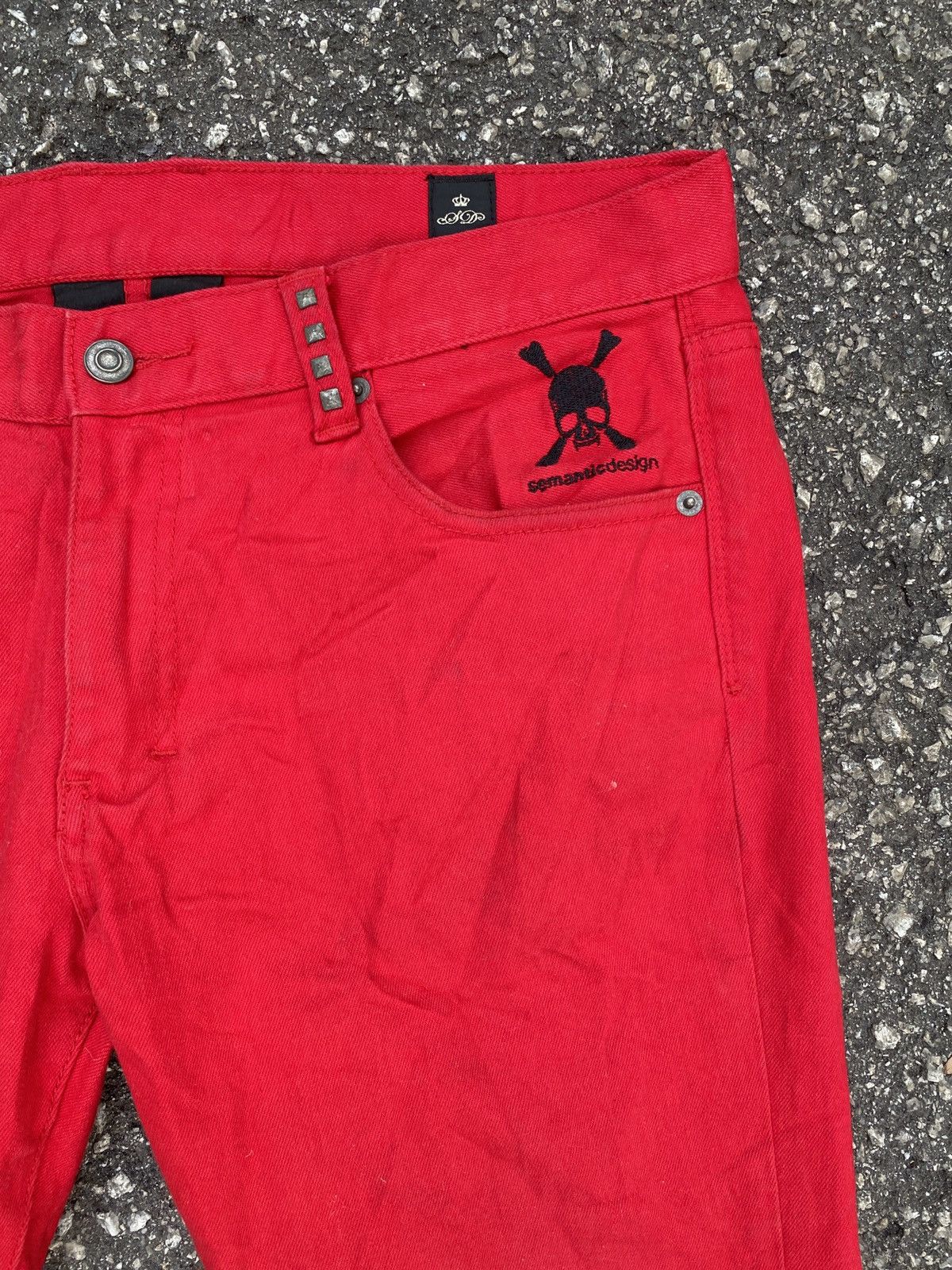 Japanese Brand × semanticdesign 2000s Semantics Design Skull Logo Punk Design Jeans Size US 34 / EU 50 - 7 Thumbnail