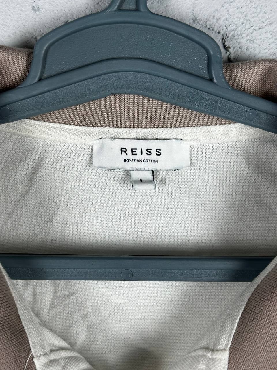 Reiss Reiss Filipo White Textured Polo Shirt Size US L / EU 52-54 / 3 - 6 Thumbnail