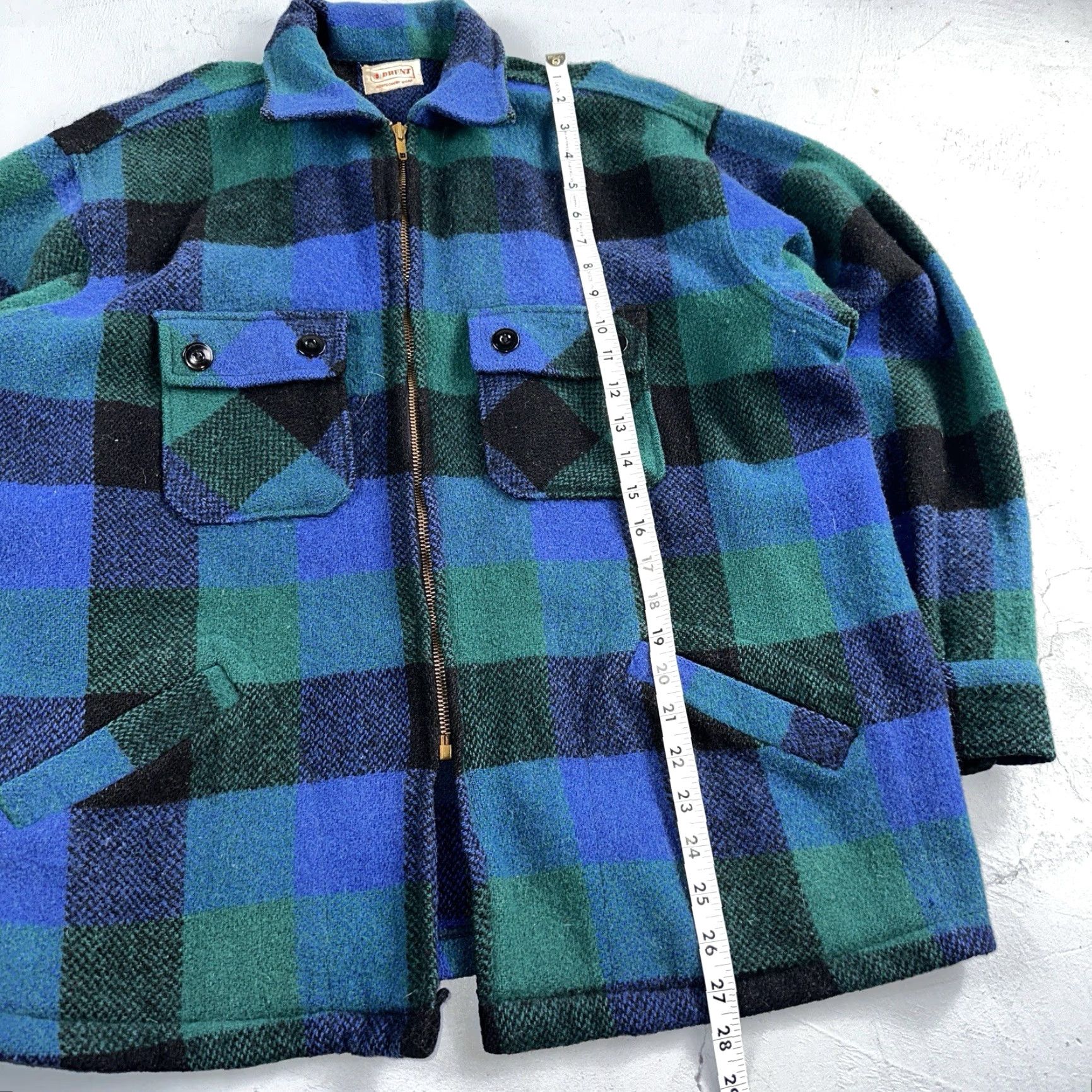 Vintage VINTAGE Montgomery Ward Wool Jacket Full Zip Plaid Outdoors 50s 60s Mens Large Size US L / EU 52-54 / 3 - 3 Thumbnail