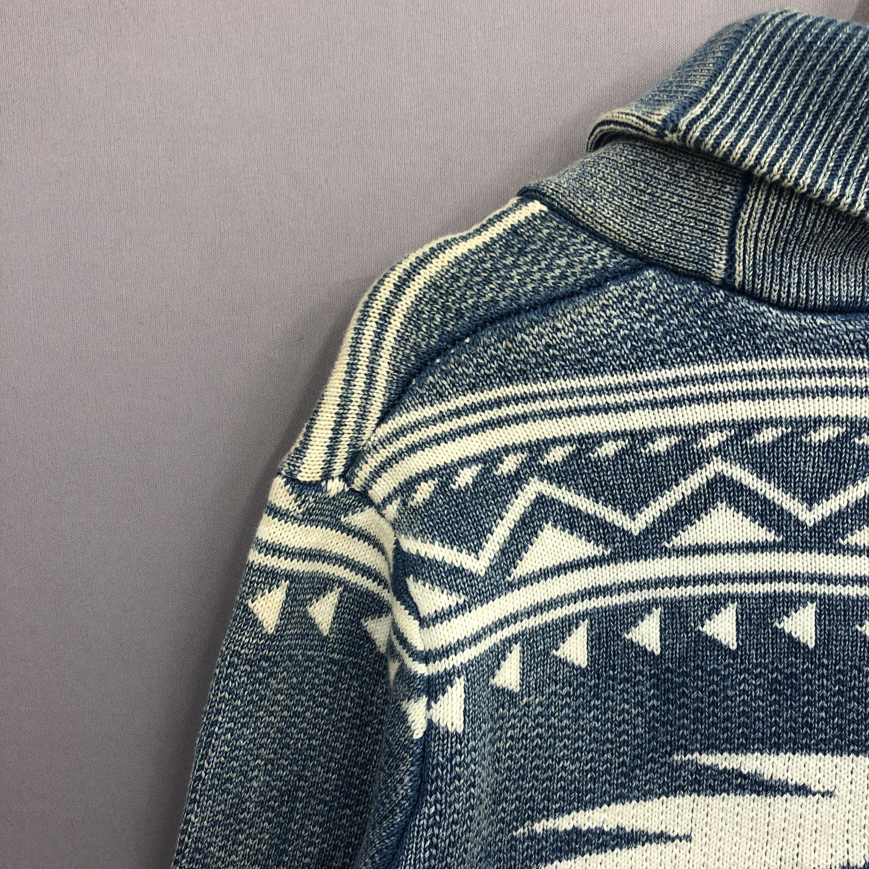 Japanese Brand Aztec Navajo Pattern Cardigan Knit Sweater Sweatshirt Size US M / EU 48-50 / 2 - 11 Thumbnail